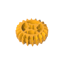 Technic Zahnrad 20 Zähne Doppelkegel mit Achsloch Typ 1 [+ Öffnung]-MyGobricks