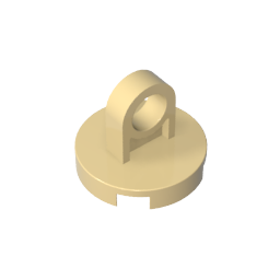 Runde Fliese 2 x 2 - Dünner Hebering - MyGobricks