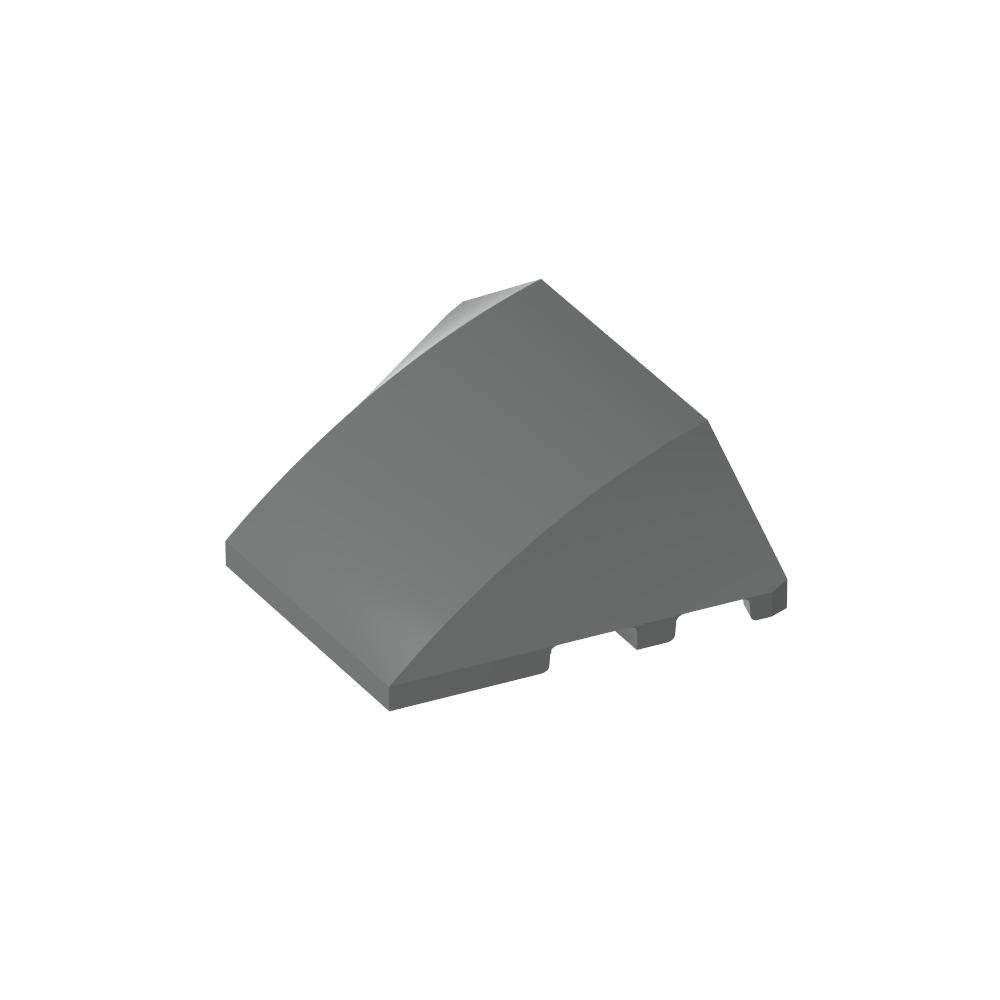 Keil gebogen 4 x 3 ohne Noppen [einfach]-MyGobricks