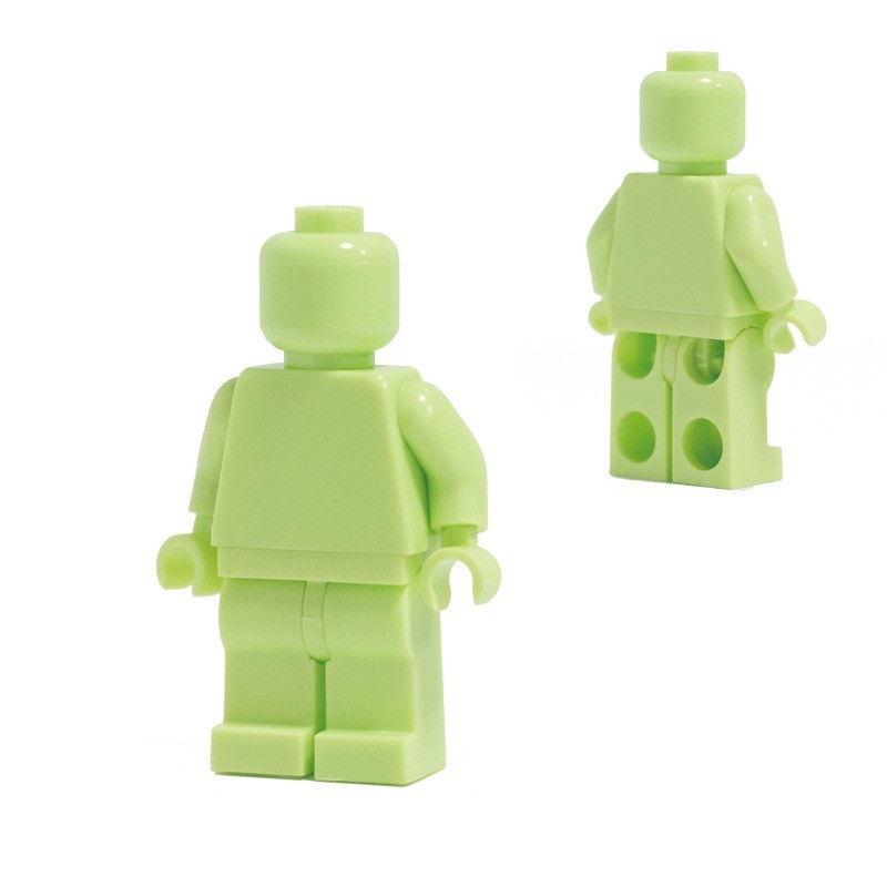 Minifiguren aus einfarbigen Bausteinen, kompatibel mit universellen, kleinteiligen, einfarbigen Bausteinen, Trendy Moc (Multi-Creation) Baustein-Wandbasis-Zubehör.