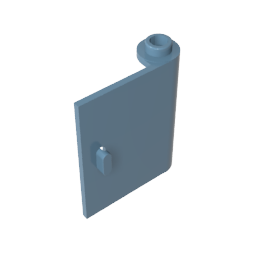 Tür 1 x 3 x 3 rechts - offen zwischen oberem und unterem Scharnier - MyGobricks