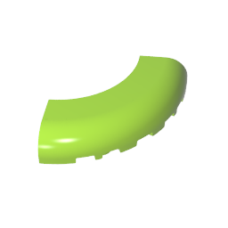 5x5 glänzender zylindrischer Eckstein