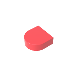 Fliese 1 x 1 Halbkreis