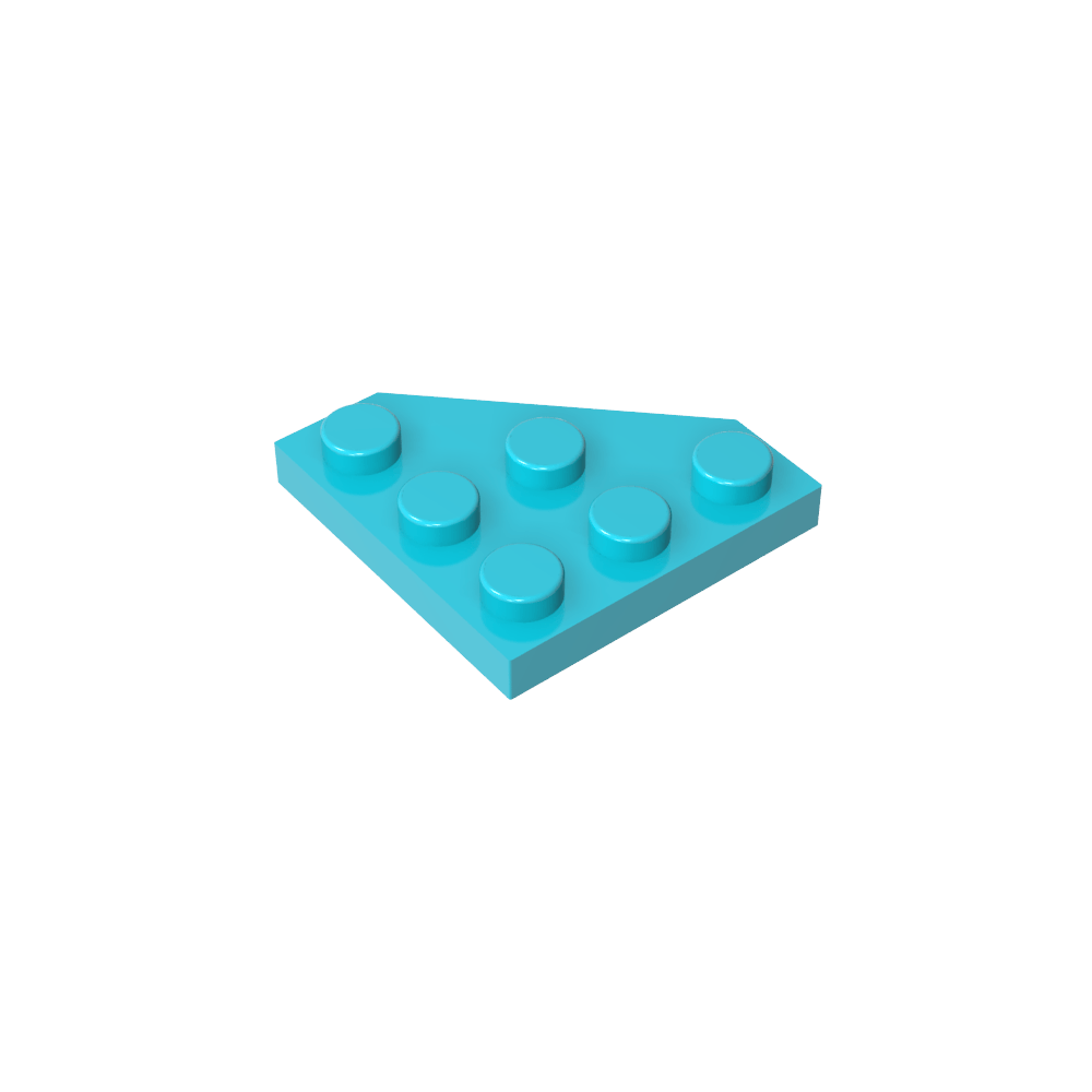 Keilplatte 3 x 3 Ecke abgeschnitten-MyGobricks