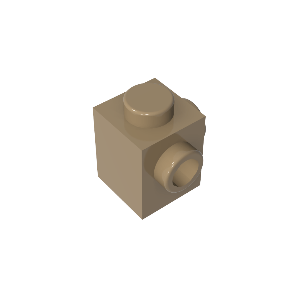 Spezialstein 1 x 1 mit Noppen auf 2 benachbarten Seiten - MyGobricks