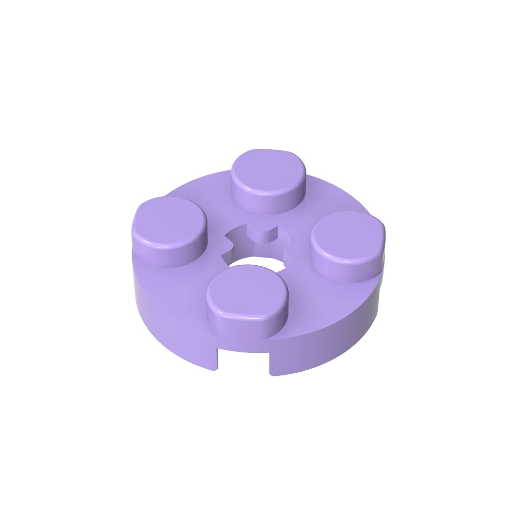 Platte rund 2 x 2 mit Achsloch Typ 1 (+ Öffnung) - MyGobricks