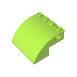 Schrägstein gebogen 4 x 4 x 2 mit Löchern