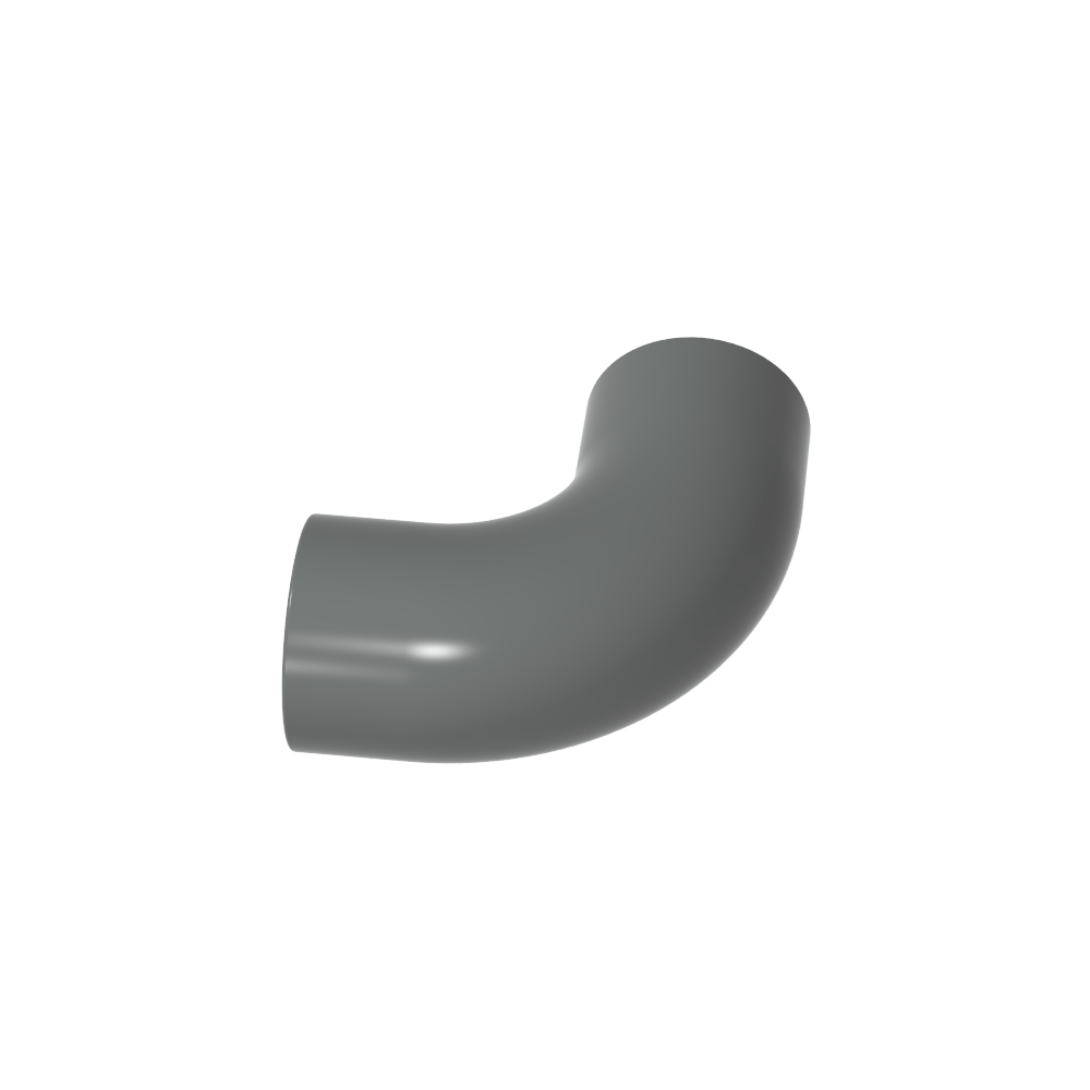 Runder Ziegelstein, 1 x 1 Durchmesser, Rohr mit 90-Grad-Kniestück (2 x 2 x 1) und Achslöchern (Querlöchern) an jedem - MyGobricks