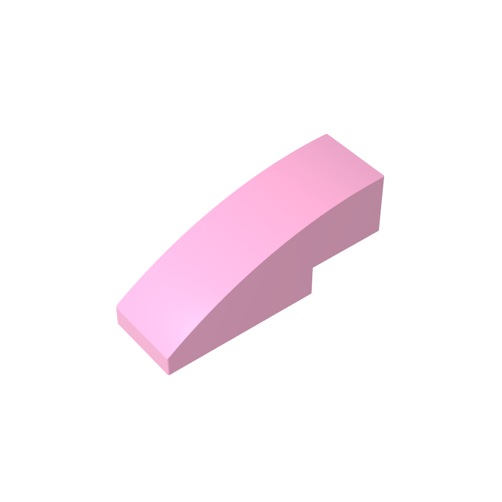 Schrägstein gebogen 3 x 1 ohne Noppen - MyGobricks