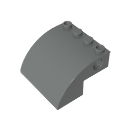 Schrägstein gebogen 4 x 4 x 2 mit Löchern