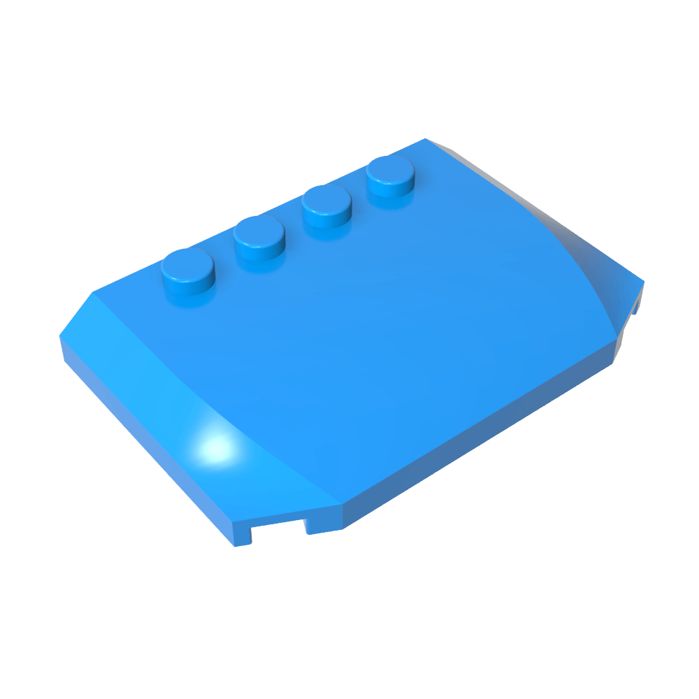 Schräg gebogen 4 x 6 x 2/3 dreifach gebogen mit 4 Noppen - MyGobricks