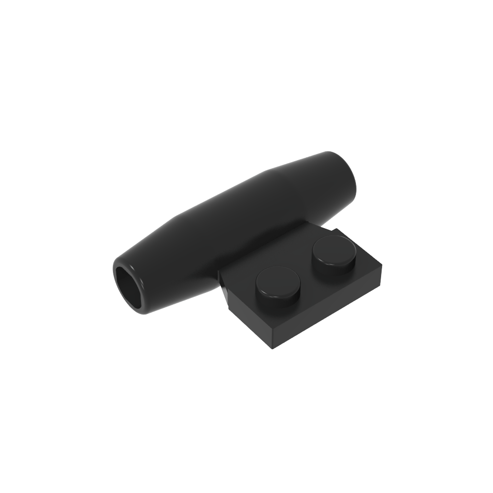 Motor, glatt, klein, 1 x 2 Seitenplatte mit Achshaltern und Schlitz-MyGobricks