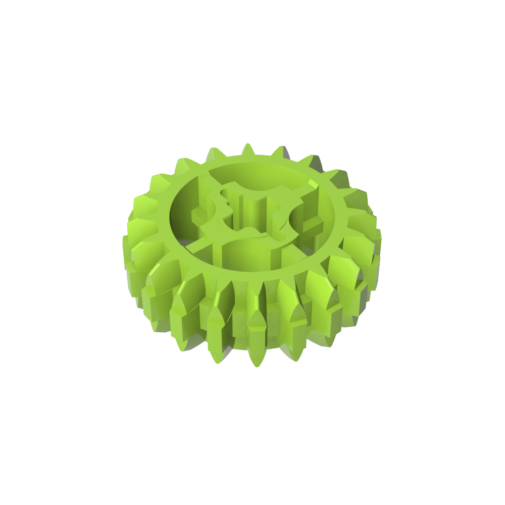 Technic Zahnrad 20 Zähne Doppelkegel mit Achsloch Typ 1 [+ Öffnung]-MyGobricks