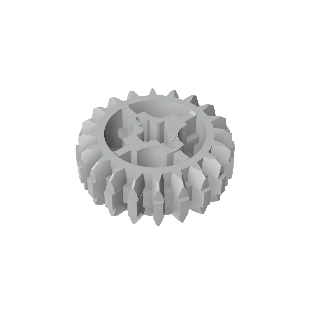 Technic Zahnrad 20 Zähne Doppelkegel mit Achsloch Typ 1 [+ Öffnung]-MyGobricks