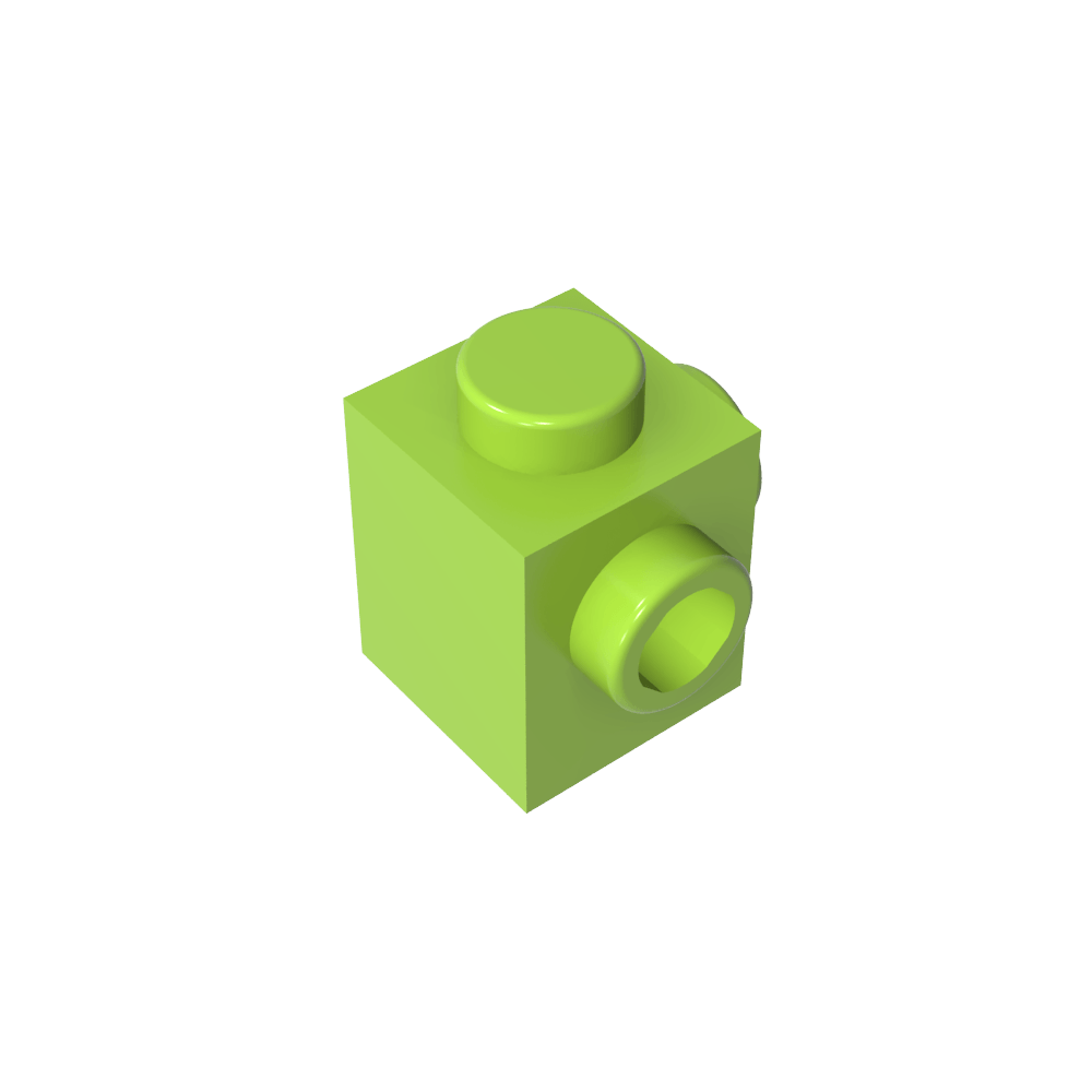 Spezialstein 1 x 1 mit Noppen auf 2 benachbarten Seiten - MyGobricks