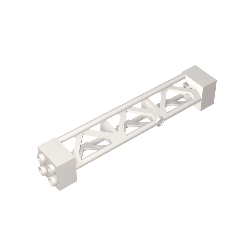 Stütze 2 x 2 x 10 Träger dreieckig vertikal - Typ 3 - Achsloch, 3 Pfosten - MyGobricks