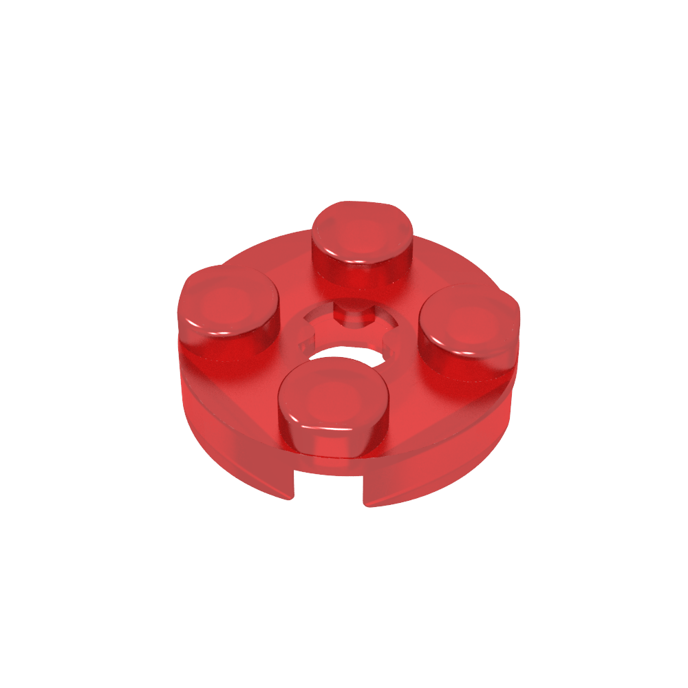 Platte rund 2 x 2 mit Achsloch Typ 1 (+ Öffnung) - MyGobricks