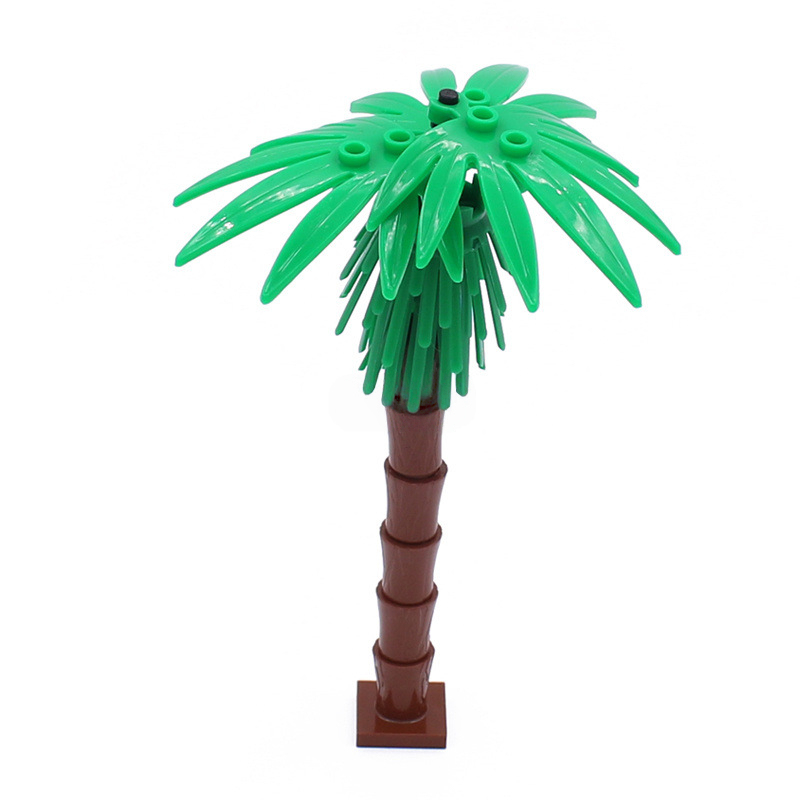 Tropisches Pflanzenset: 3 Sets mit je 11 kleinen Bausteinen für Palmen und Kokosnussbäume (Stile 6135/2563/6064) (keine Marke von Gobricks)