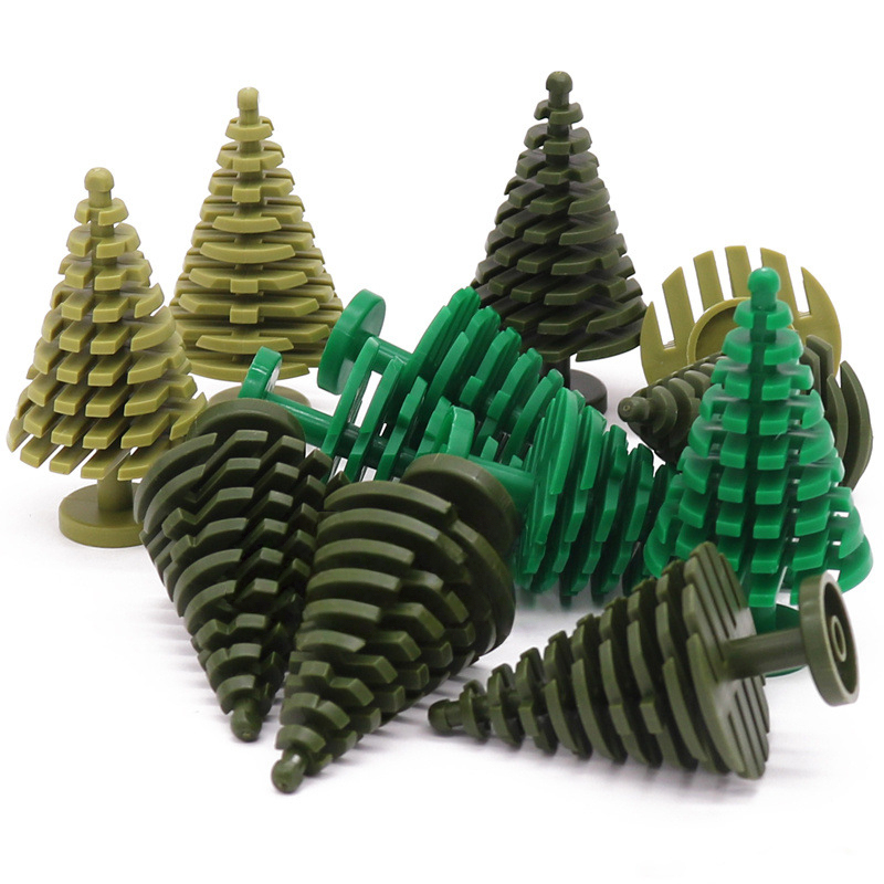 Taktische Kiefernbaum-Bausteine – 0,3 kg Großpackung – Wargame & Militär MOC-Szenerie-Kit