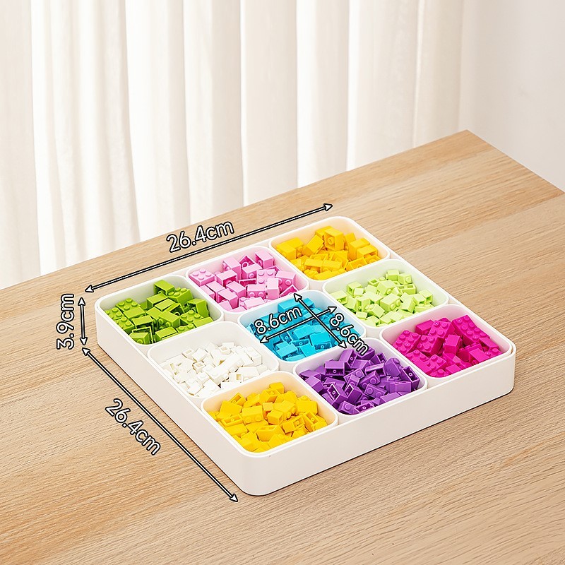 Sortierboxen für rekonfigurierbare Bausteine, Sortierschalen für Puzzles, Aufbewahrungsboxen für Kleinteile, Aufbewahrungsbox für Bausteine
