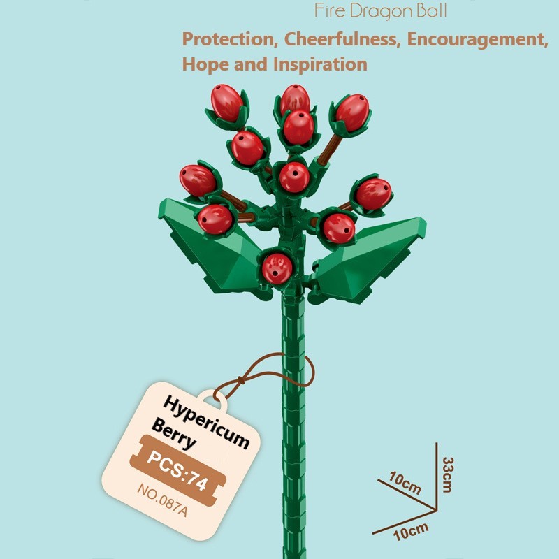 Intelligente Bausteine zur Montage kleiner Partikel in Blumenform, kompatibel mit realistischen Immergrünen, das beste Geburtstags- und Weihnachtsgeschenk