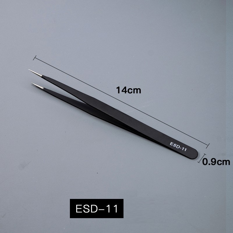 Antistatische Pinzette aus Edelstahl – gerade/gebogene Spitzen für die Elektronik