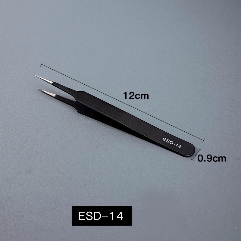 Antistatische Pinzette aus Edelstahl – gerade/gebogene Spitzen für die Elektronik