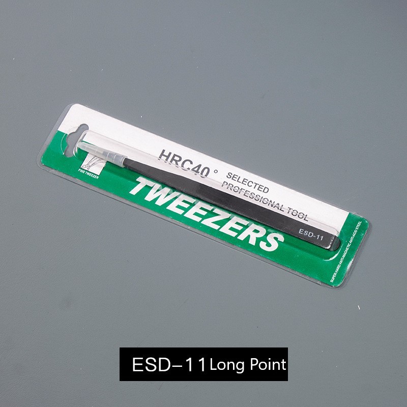 Antistatische Pinzette aus Edelstahl – gerade/gebogene Spitzen für die Elektronik