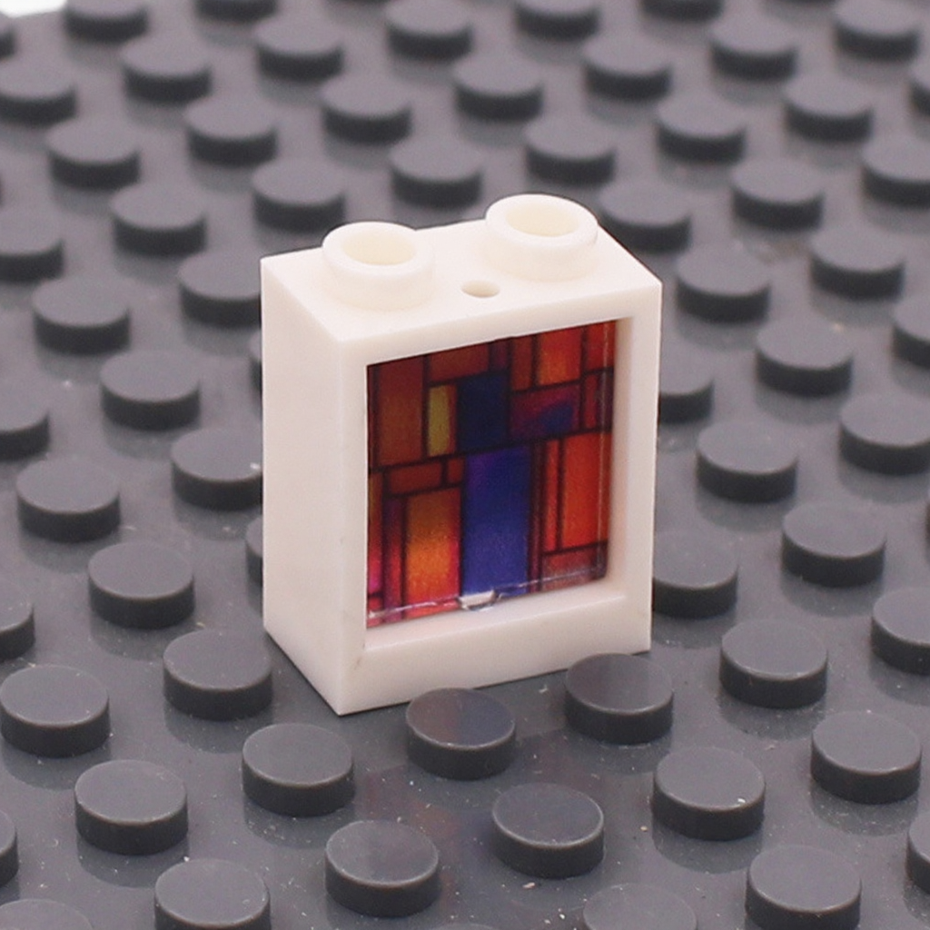 1x2x2 Glasfenster & farbige Wandpaneele | 5 Rahmenfarben & 6 Glasarten | Kompatibel mit #60592+#60601