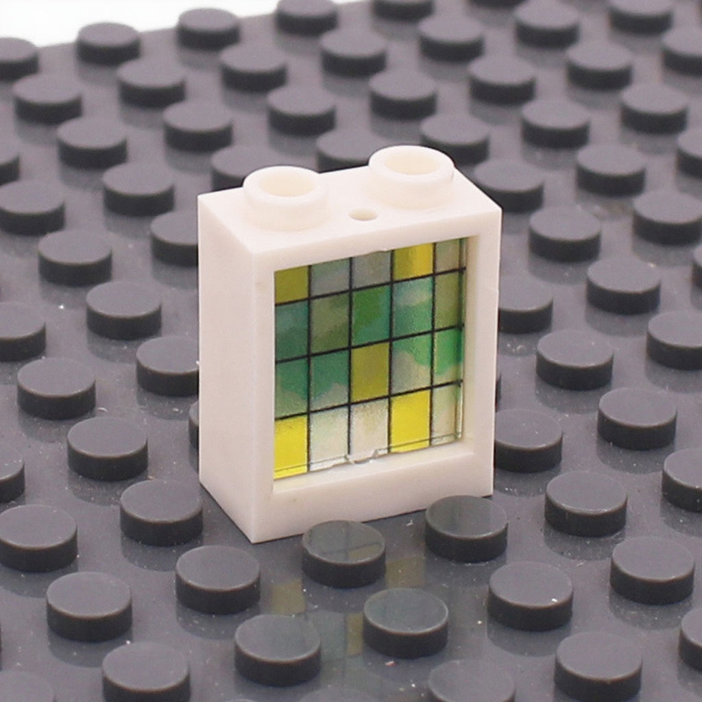 1x2x2 Glasfenster & farbige Wandpaneele | 5 Rahmenfarben & 6 Glasarten | Kompatibel mit #60592+#60601