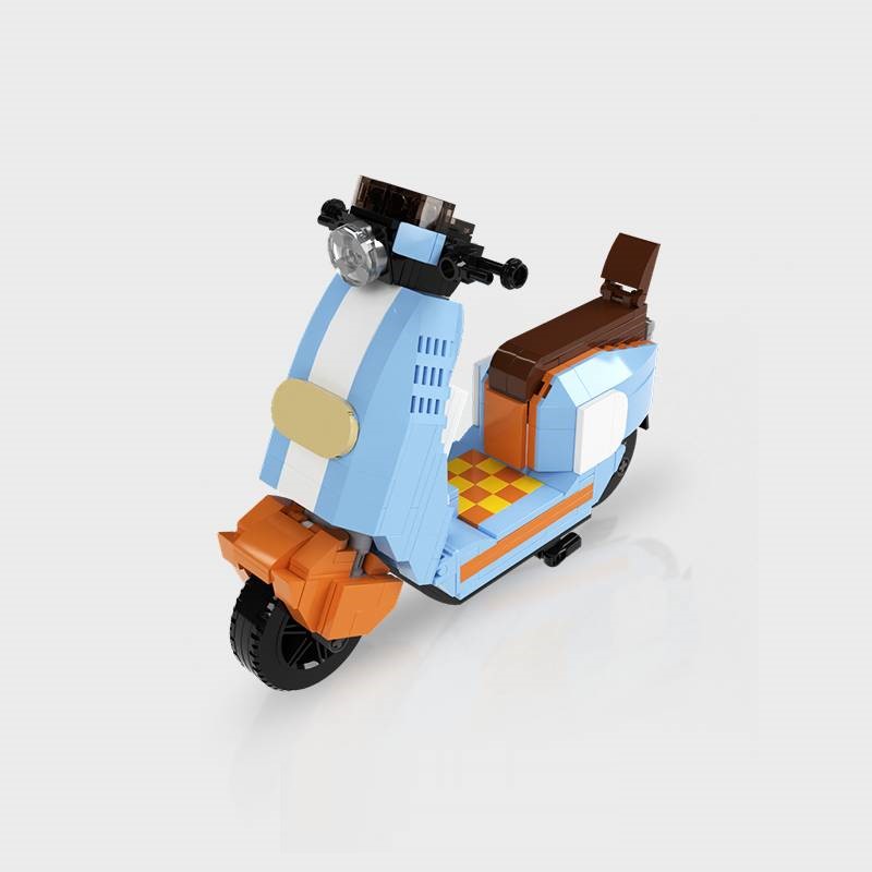 GOBRICKS MOC-Set, Retro-Elektromotorrad, Nr.: HZZQ202541-46