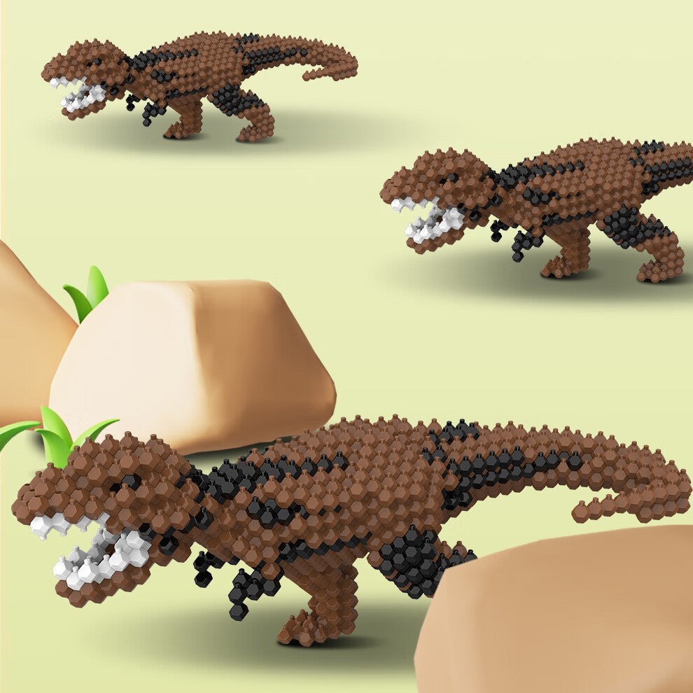 KADELE Tyrannosaurus Rex Bauset – 326-teiliges 3D-Dino-Puzzle, STEM-Lernspielzeug für Kinder