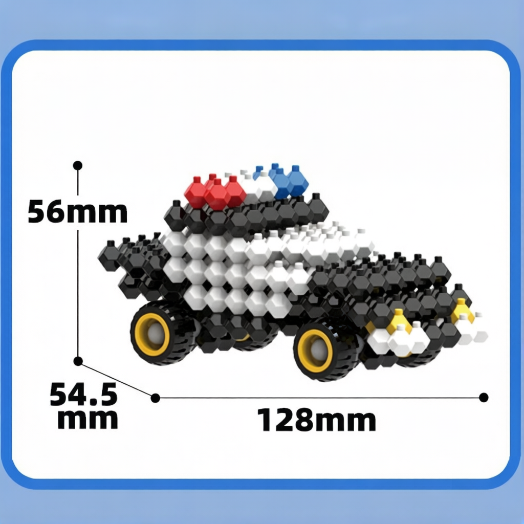 KADELE Fahrzeug-Bausteinset – Stadtrettungsmission 3D-Puzzlespielzeug für Jungen, multidirektionale Steckbausteine