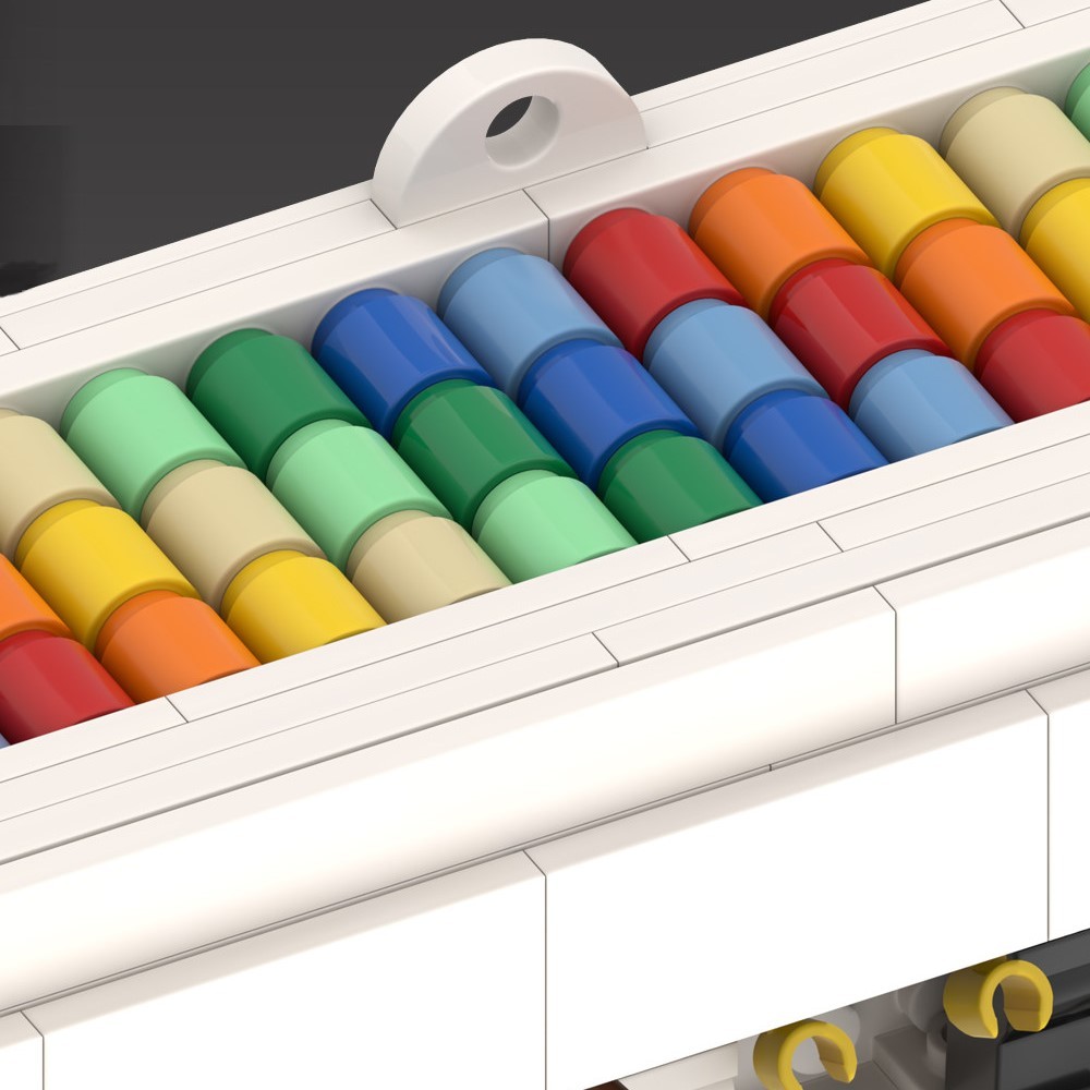 Regenbogen-Fotorahmen in Form von Bausteinfiguren, kompatibel mit kleinen DIY-Aufbewahrungsornamenten