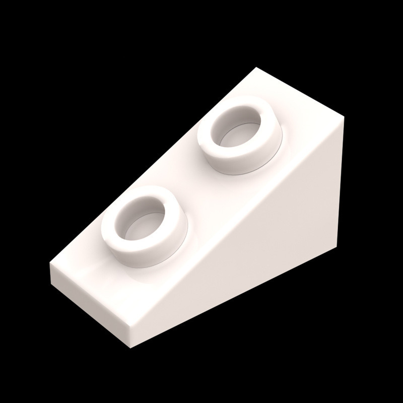 Kf-0163 Kleinbausteine, 2x1 Schräge (25°) mit 2 Noppenlöchern, 100 g (ca. 203 Teile), Marke: Nicht Gobricks