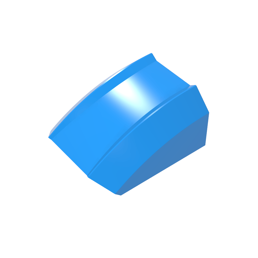 Schrägstein gebogen 2 x 2 mit Lippe, ohne Noppen - MyGobricks