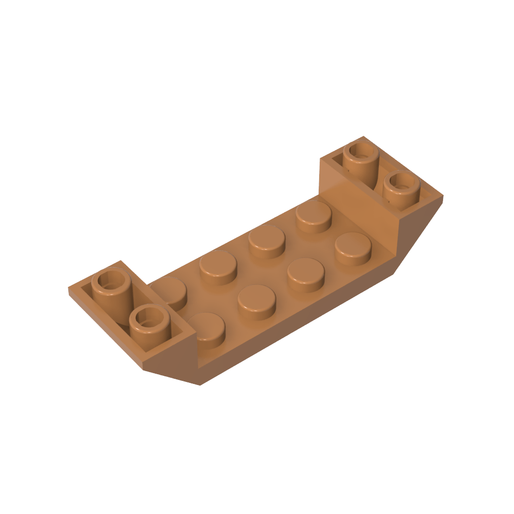 Schräge umgekehrte 45° 6 x 2 Doppelt mit 2 x 4 Ausschnitt-MyGobricks