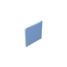 1x3x3 flaches Frontfensterglas