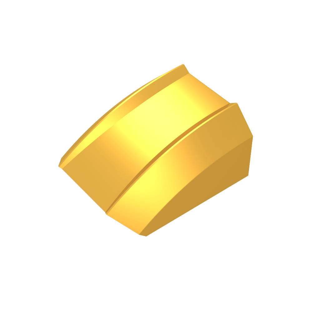 Schrägstein gebogen 2 x 2 mit Lippe, ohne Noppen - MyGobricks