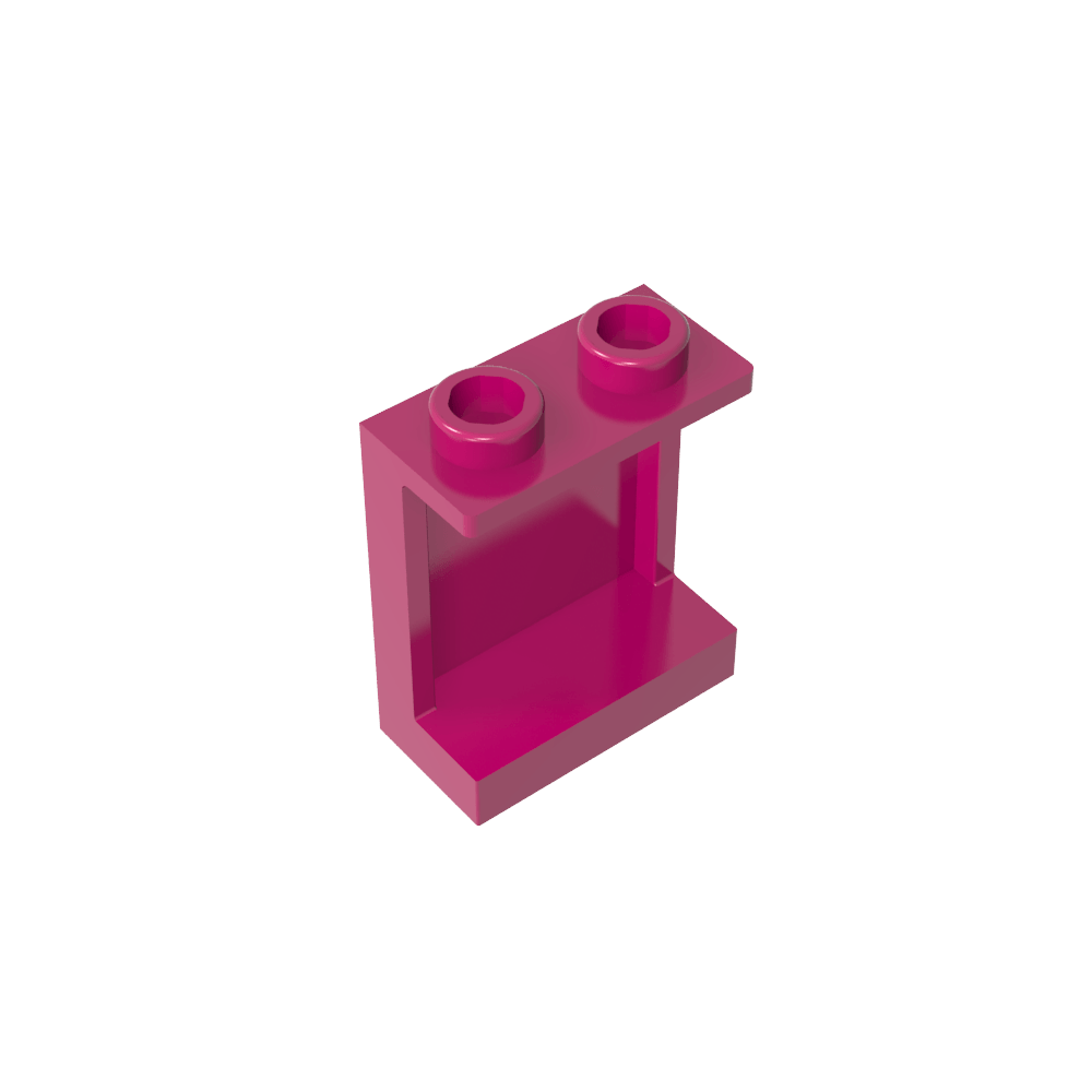 Platte 1 x 2 x 2 [Seitenstützen / Hohlbolzen]