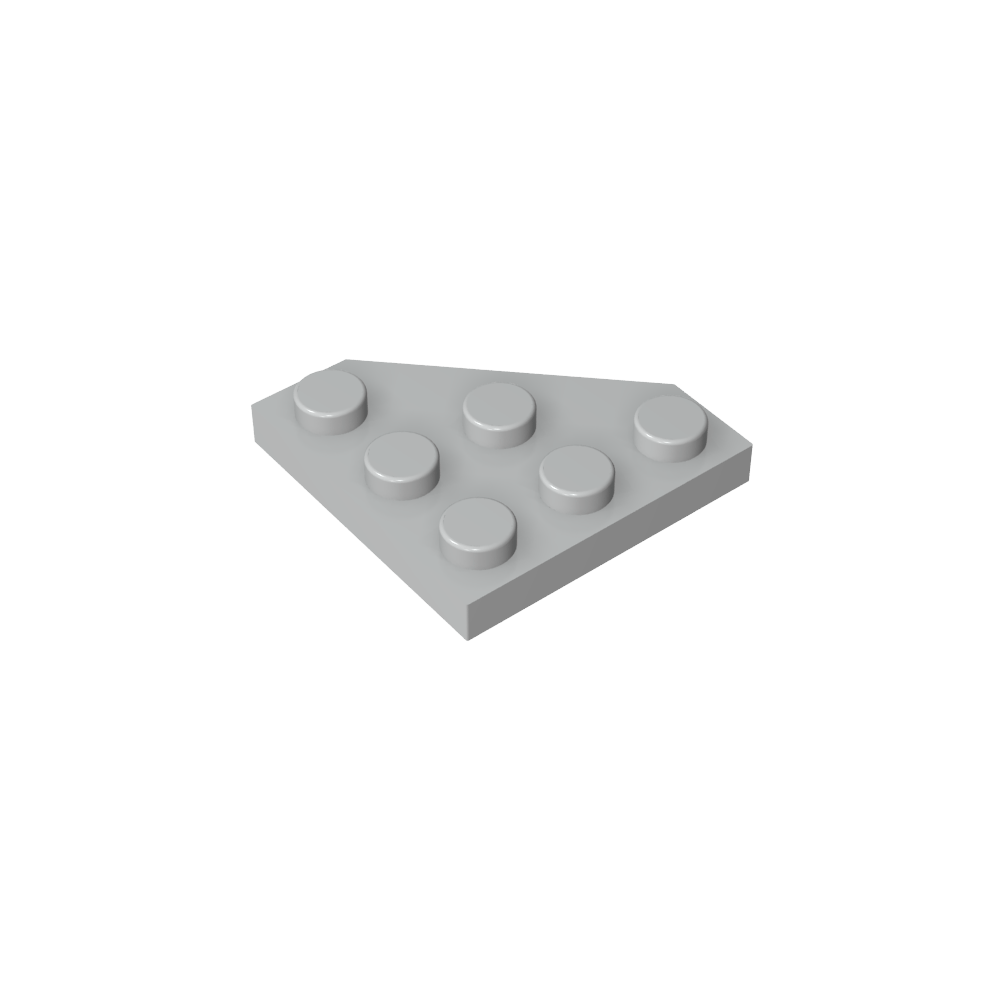 Keilplatte 3 x 3 Ecke abgeschnitten-MyGobricks