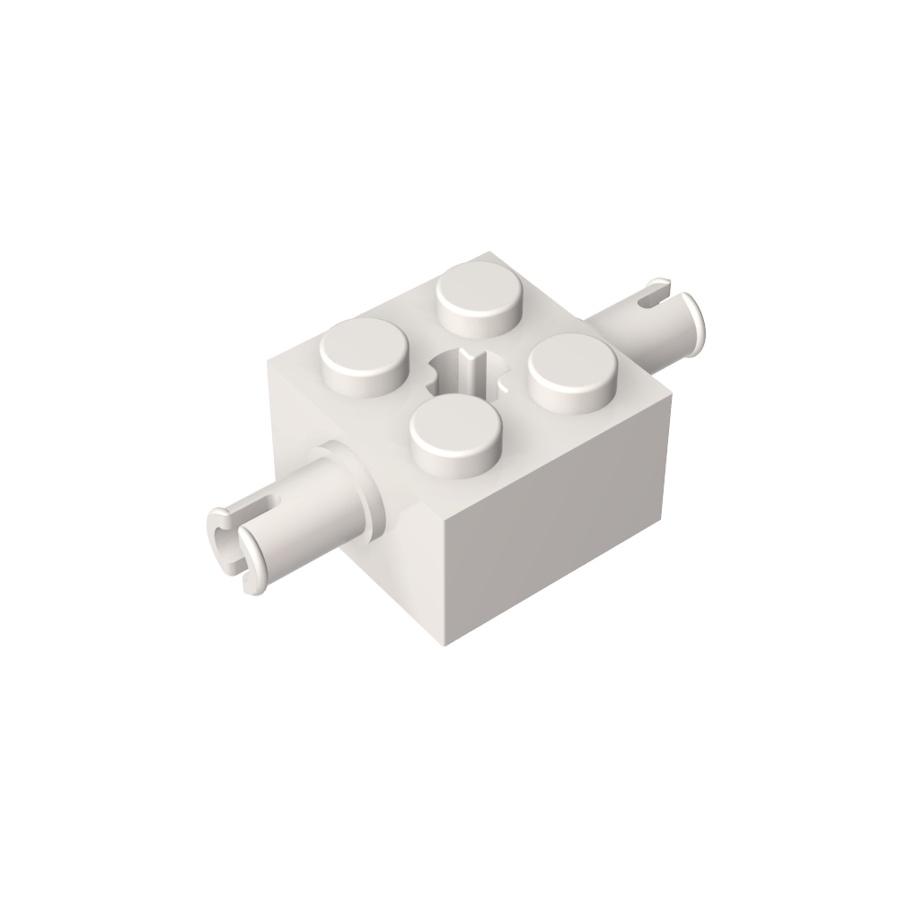 Stein Spezial 2 x 2 mit 2 Pins und Achsloch - MyGobricks