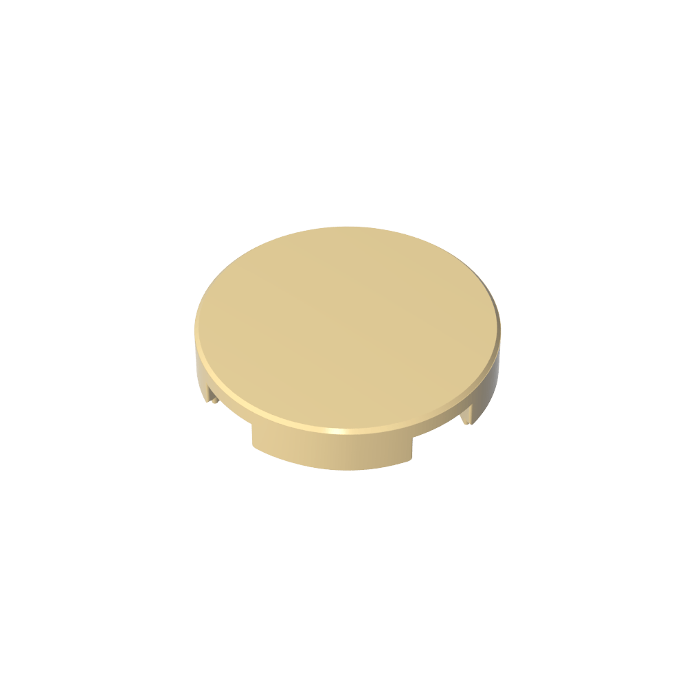 Runde Fliese 2 x 2 mit Bolzenhalter unten - MyGobricks