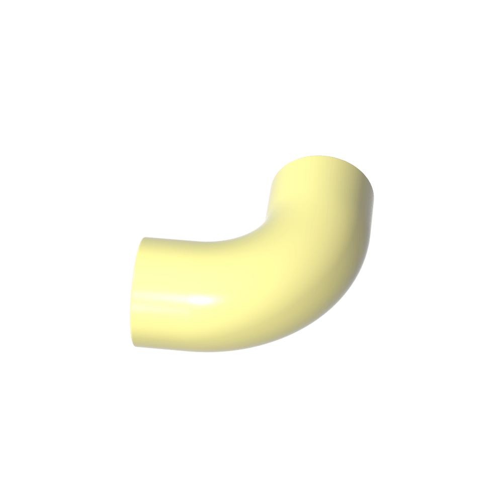 Runder Ziegelstein, 1 x 1 Durchmesser, Rohr mit 90-Grad-Kniestück (2 x 2 x 1) und Achslöchern (Querlöchern) an jedem - MyGobricks