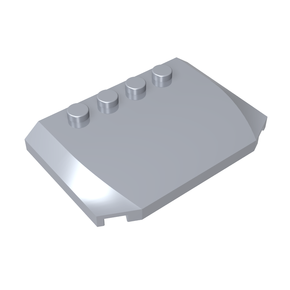 Schräg gebogen 4 x 6 x 2/3 dreifach gebogen mit 4 Noppen - MyGobricks