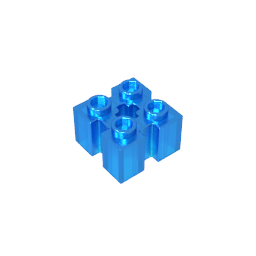 Stein Spezial 2 x 2 mit Rillen und Achsloch - MyGobricks