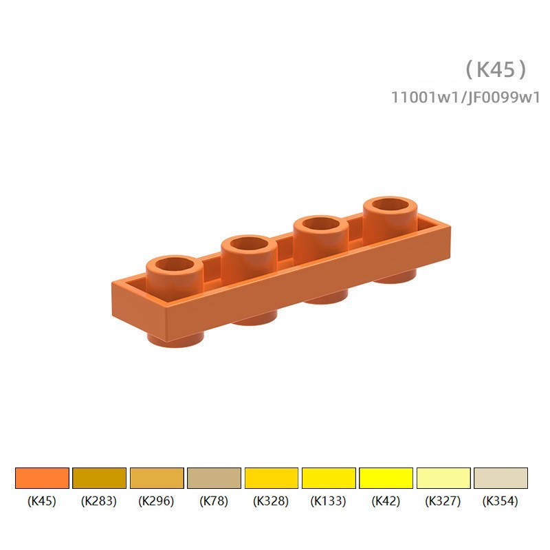 11001w1JF0099w1 Bausteine für kleine Partikel: Doppelseitige, flache 4-Loch-Bausteine (nicht von GoBricks) – ca. 140 Stück