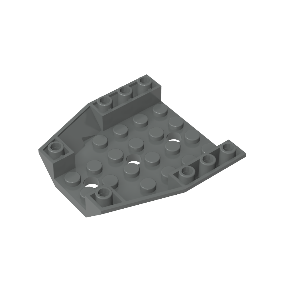 Schräger, umgekehrter Keil 6 x 6 x 1, dreifach, MyGobricks