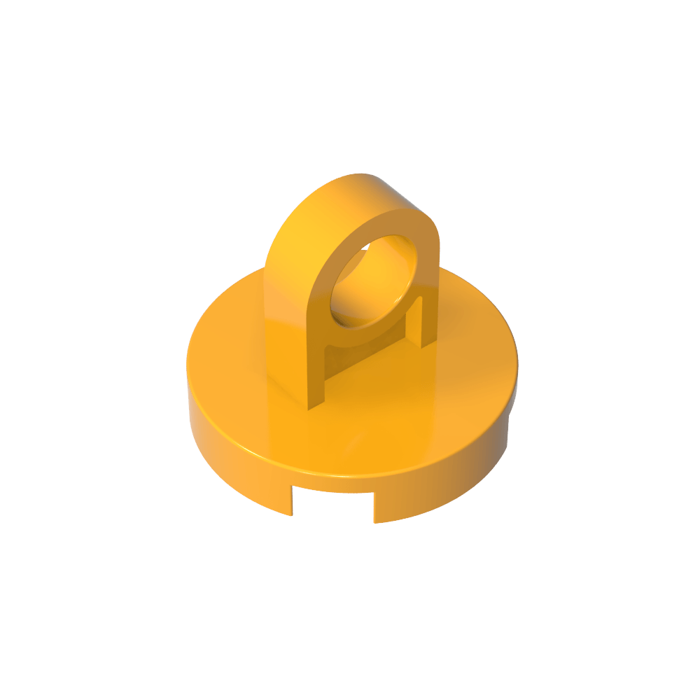 Runde Fliese 2 x 2 - Dünner Hebering - MyGobricks