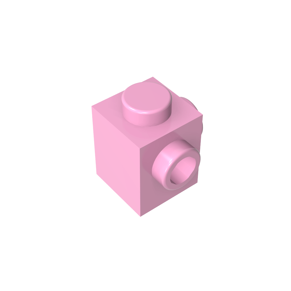 Spezialstein 1 x 1 mit Noppen auf 2 benachbarten Seiten - MyGobricks